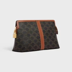 Best Lock Toiletry Pouch in Triomphe Canvas and Calfskin Travel Sprays | Beauty Accessories