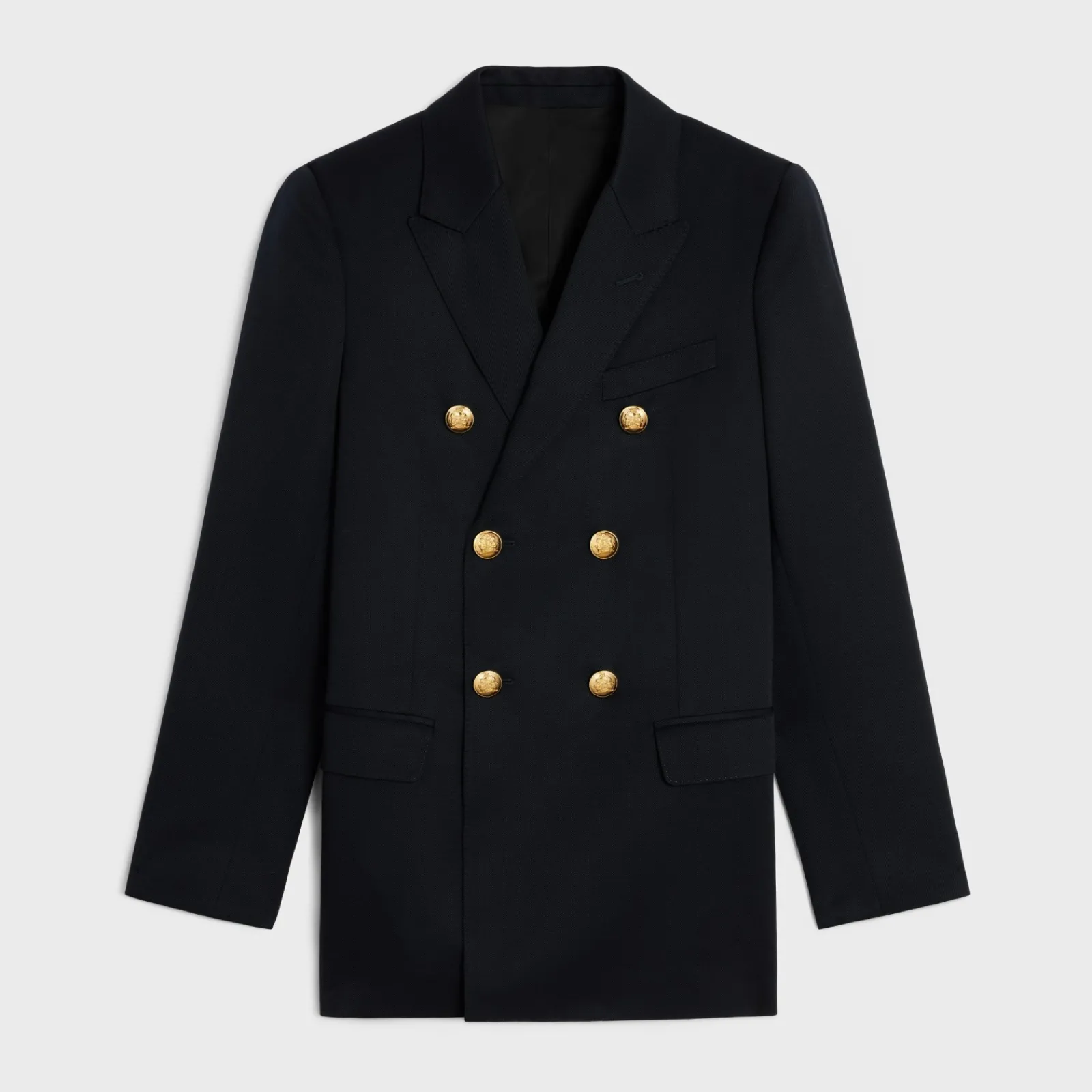 Best long blazer in diagonal wool Women Jackets