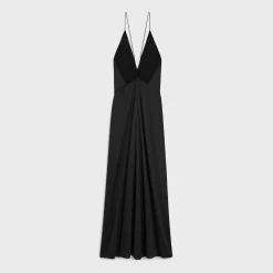 Fashion long dress in silk satin Women Dresses And Skirts