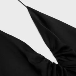 Fashion long dress in silk satin Women Dresses And Skirts