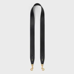 Fashion Long Strap in smooth calfskin with GOLD FINISHING Women Categories·Straps And Accessories