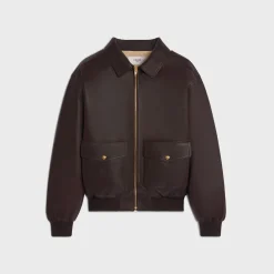 Outlet loose aviator blouson jacket in soft lambskin Women Jackets | Leather And Shearling