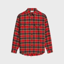 Fashion loose shirt in checked cotton Shirts
