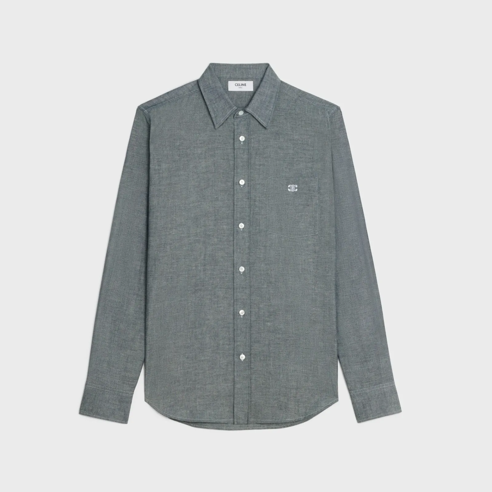 Clearance loose shirt in light chambray cotton Shirts