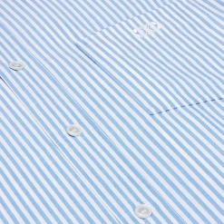Fashion loose shirt in striped cotton linen Shirts