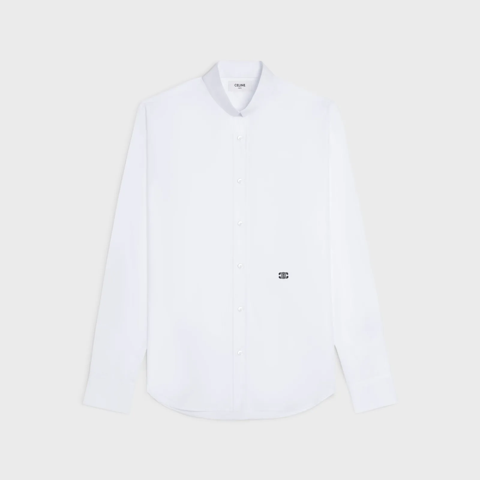 Clearance loose shirt with inverted collar in cotton poplin Shirts