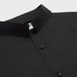 Fashion loose shirt with inverted collar in cotton poplin Shirts