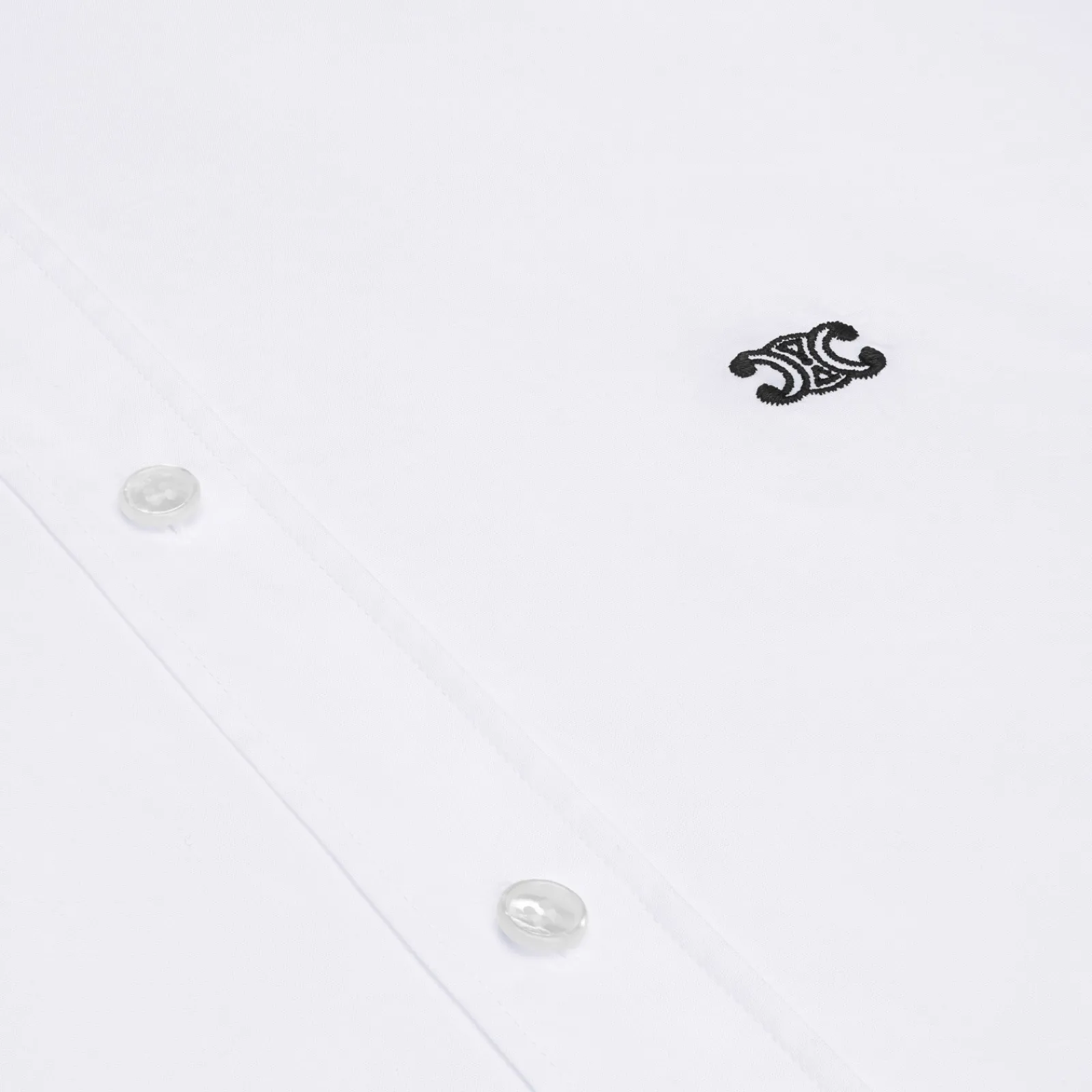 Clearance loose shirt with inverted collar in cotton poplin Shirts