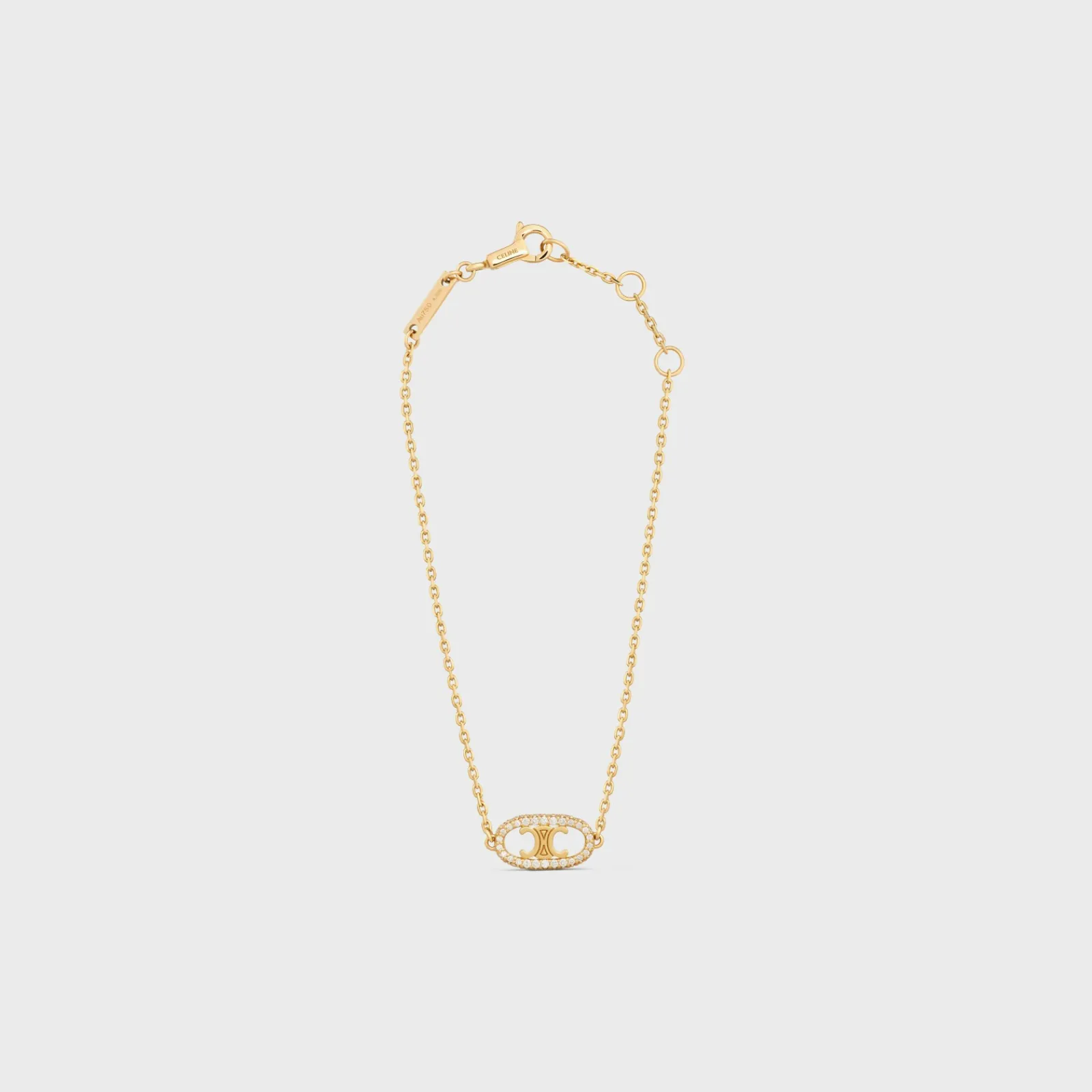 Fashion Maillon Triomphe Bracelet in Yellow Gold and Diamonds Women Maillon Triomphe | Categories·Bracelets