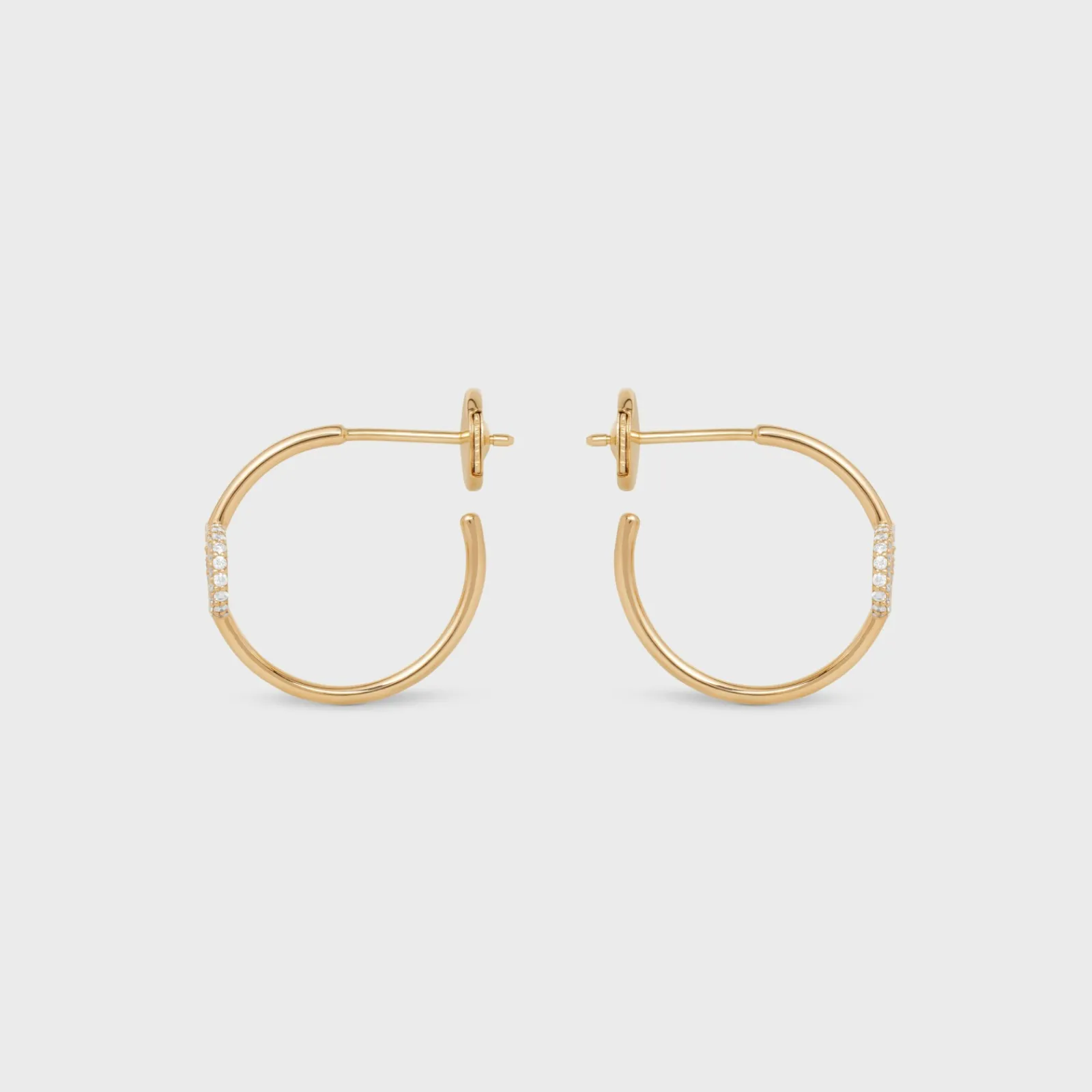Fashion Maillon Triomphe Hoops in Yellow Gold and Diamonds Women Maillon Triomphe | Categories·Earrings