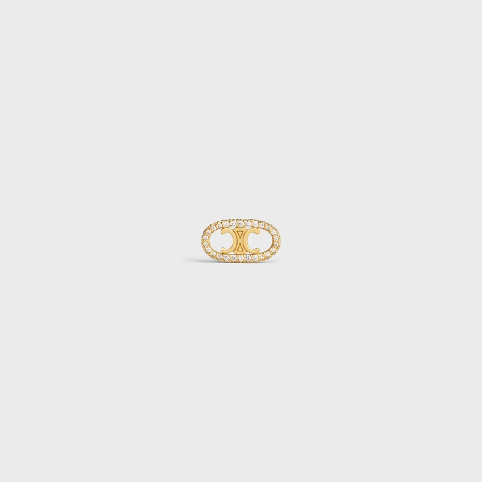 Outlet Maillon Triomphe Stud in Yellow Gold and Diamonds Women Maillon Triomphe | Categories·Earrings
