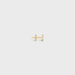 Outlet Maillon Triomphe Stud in Yellow Gold and Diamonds Women Maillon Triomphe | Categories·Earrings