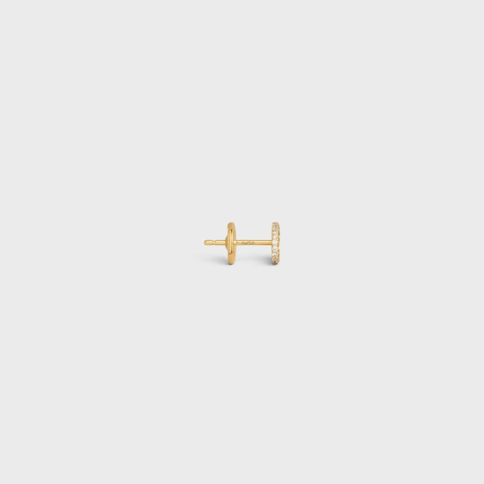 Outlet Maillon Triomphe Stud in Yellow Gold and Diamonds Women Maillon Triomphe | Categories·Earrings