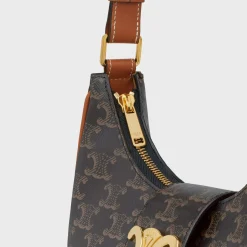 New MEDIUM AVA TRIOMPHE BAG in Triomphe Canvas and calfskin Women Triomphe Canvas | More Lines·Ava