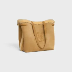 Hot MEDIUM CABAS ANAÏS CUIR TRIOMPHE in SUEDE CALFSKIN AND SHEARLING Women More Lines·Cuir Triomphe | Categories·Hobo And Tote Bags