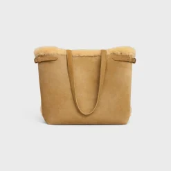 Hot MEDIUM CABAS ANAÏS CUIR TRIOMPHE in SUEDE CALFSKIN AND SHEARLING Women More Lines·Cuir Triomphe | Categories·Hobo And Tote Bags
