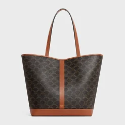 Sale MEDIUM CABAS in Triomphe Canvas and calfskin Women Triomphe Canvas | Categories·Hobo And Tote Bags