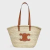 Online MEDIUM CLASSIC PANIER in Palm leaves and Calfskin Women More Lines·Classic Panier | Categories·Hobo And Tote Bags