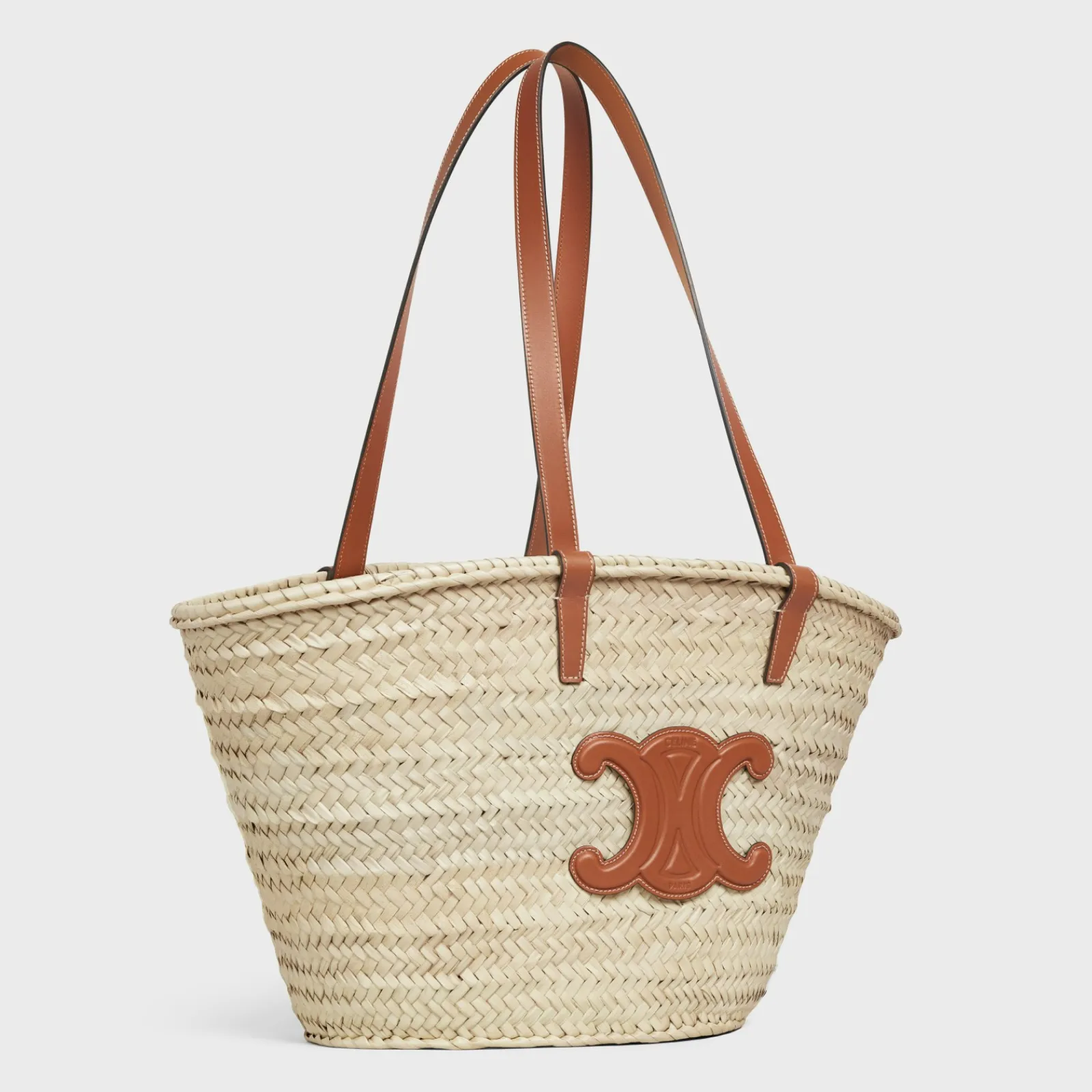 Online MEDIUM CLASSIC PANIER in Palm leaves and Calfskin Women More Lines·Classic Panier | Categories·Hobo And Tote Bags