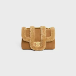 New Medium Victoire Bag in SUEDE CALFSKIN AND SHEARLING Women More Lines·Celine Victoire | Categories·Cross-Body Bags