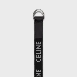 Clearance MEDIUM DOUBLE RING BELT in Jacquard Textile and Calfskin Belts