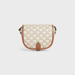 Sale Medium Folco bag in Triomphe Canvas and calfskin Women Triomphe Canvas | Categories·Cross-Body Bags