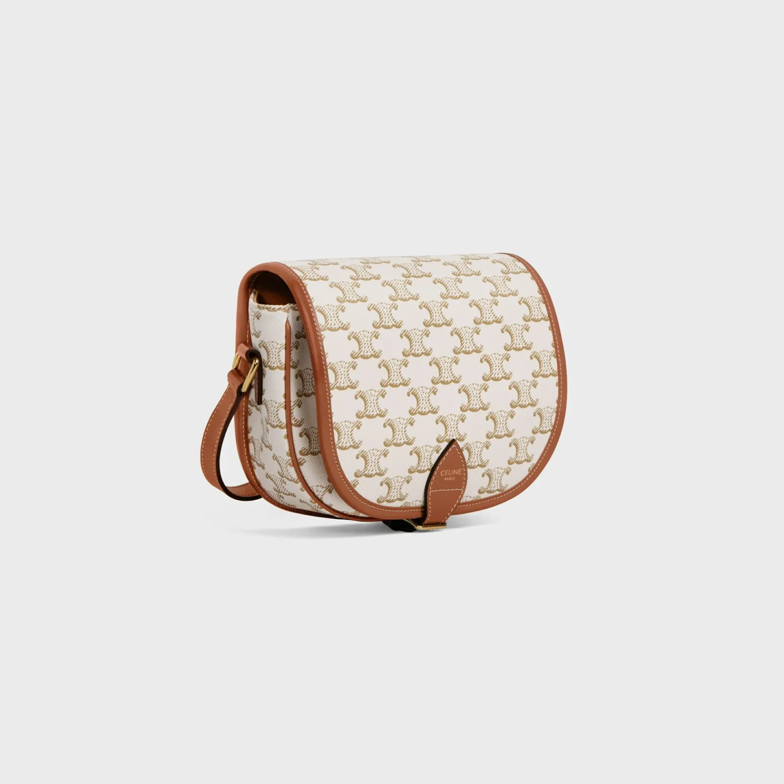 Sale Medium Folco bag in Triomphe Canvas and calfskin Women Triomphe Canvas | Categories·Cross-Body Bags