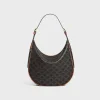Fashion MEDIUM HELOÏSE BAG CUIR TRIOMPHE in TRIOMPHE CANVAS & CALFSKIN Women Triomphe Canvas | More Lines·Cuir Triomphe