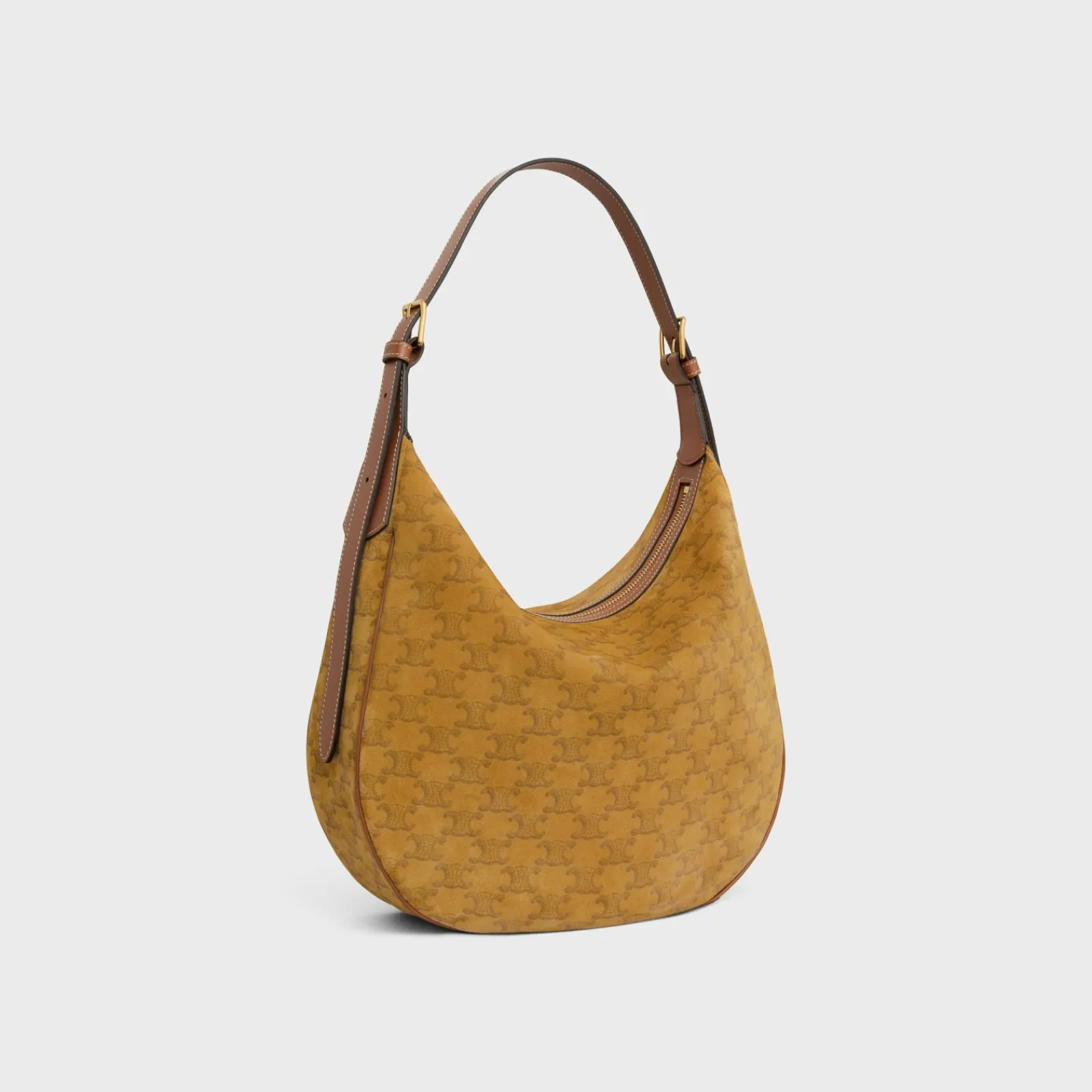 Discount MEDIUM HELOÏSE BAG CUIR TRIOMPHE in SUEDE CALFSKIN WITH TRIOMPHE ALL-OVER Women More Lines·Cuir Triomphe | Categories·Cross-Body Bags