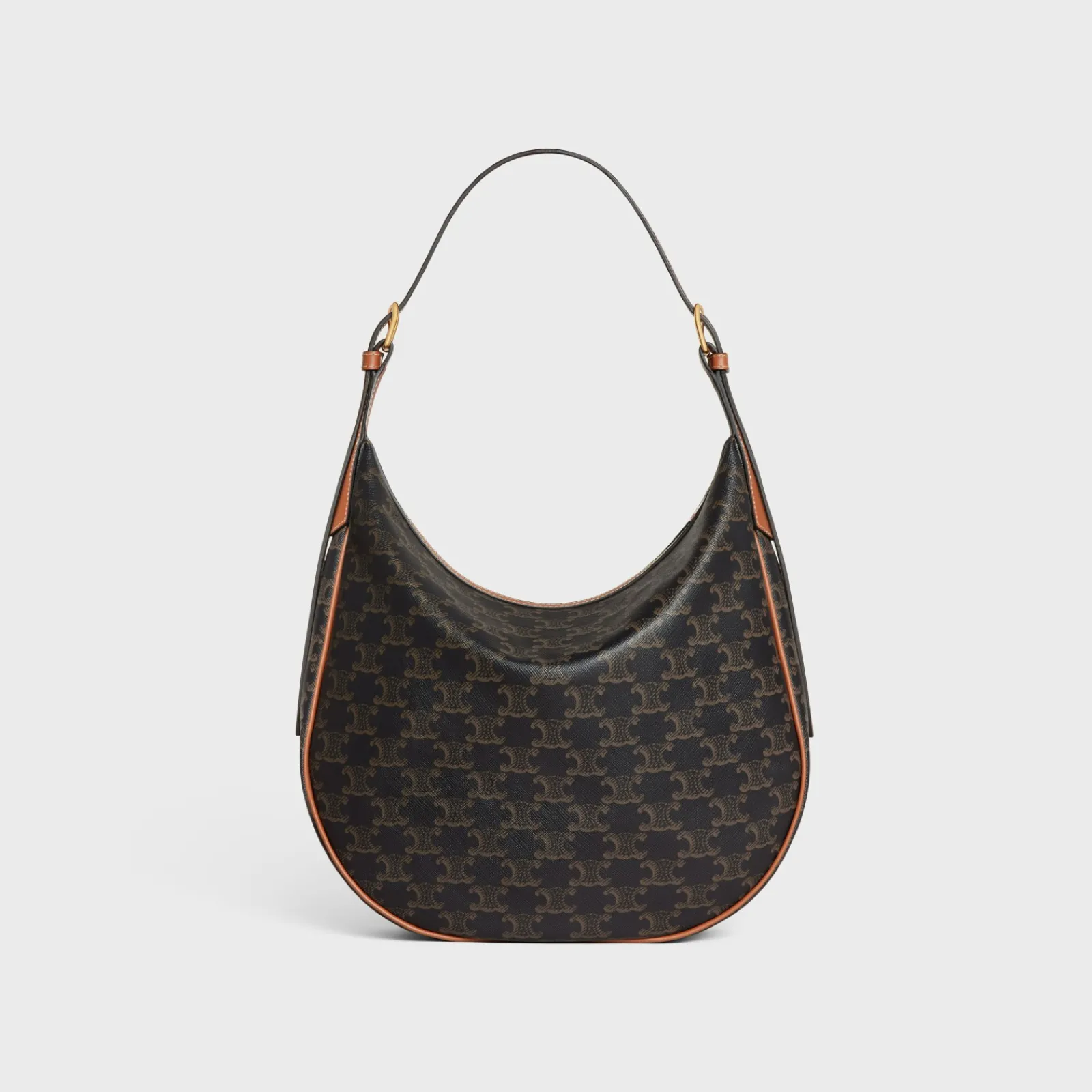 Fashion MEDIUM HELOÏSE BAG CUIR TRIOMPHE in TRIOMPHE CANVAS & CALFSKIN Women Triomphe Canvas | More Lines·Cuir Triomphe