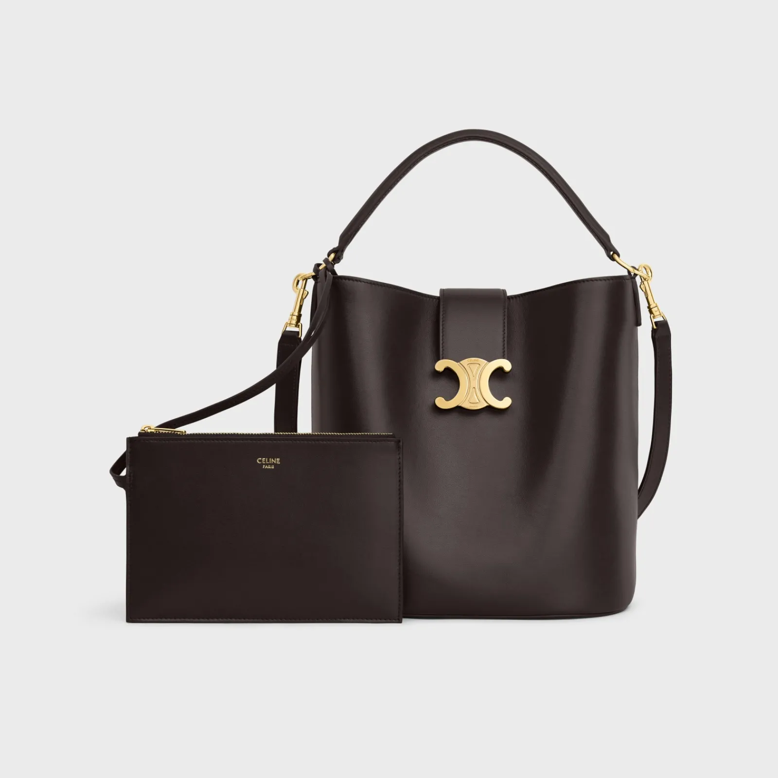 Clearance MEDIUM LOUISE BAG in SMOOTH CALFSKIN Women Categories·Cross-Body Bags | Categories·Bucket Bags