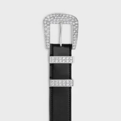 Clearance MEDIUM MARCO BELT WITH STRASS in VINTAGE CALFSKIN Women Other Lines