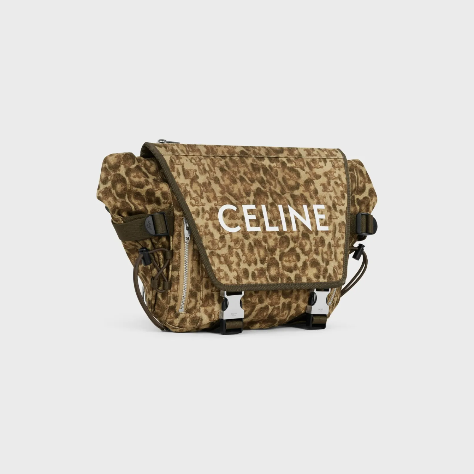 Best MEDIUM MESSENGER TREKKING in Textile with triomphe leopard print and print Categories·Cross-Body Bags