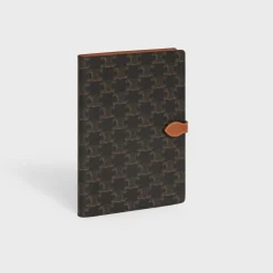 Online MEDIUM NOTEBOOK COVER IN TRIOMPHE CANVAS AND CALFSKIN Stationery
