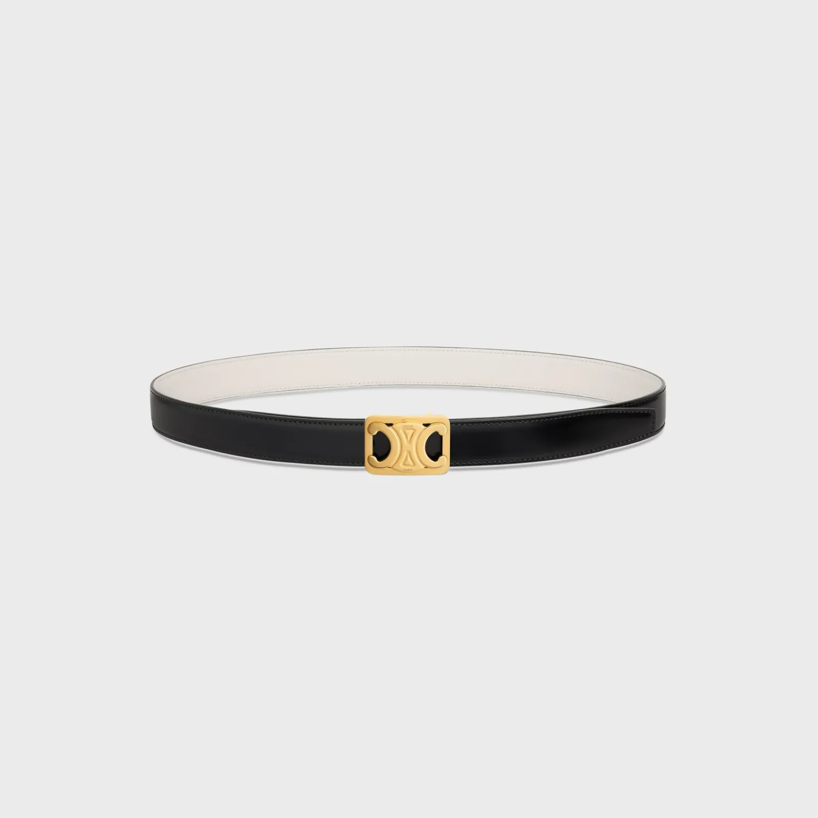 Outlet MEDIUM REVERSIBLE FRAMED TRIOMPHE BELT in TAURILLON AND NATURAL CALFSKIN Women Triomphe