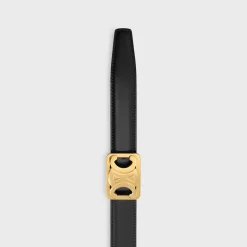 Outlet MEDIUM REVERSIBLE FRAMED TRIOMPHE BELT in TAURILLON AND NATURAL CALFSKIN Women Triomphe