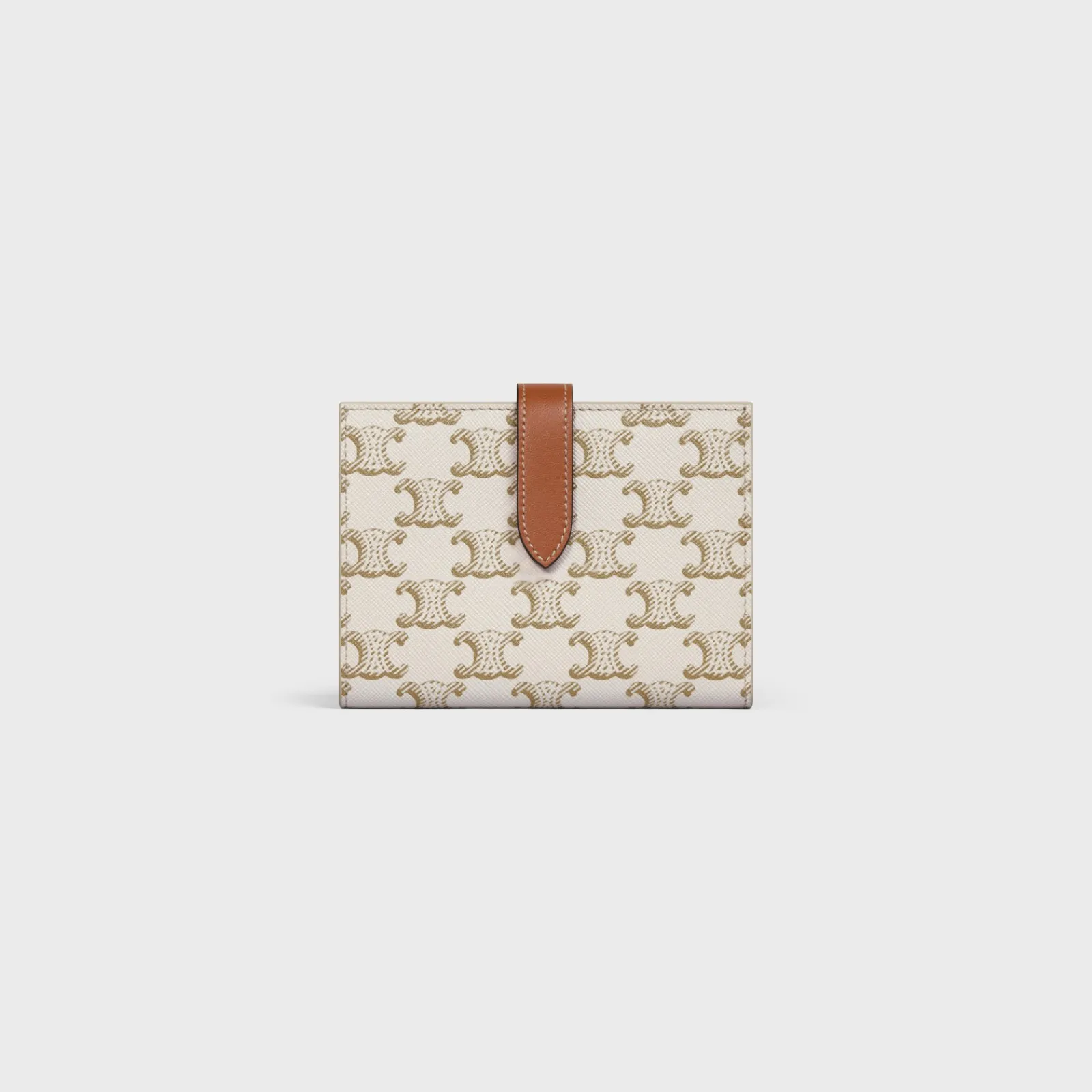 Fashion Medium strap wallet in Triomphe Canvas and Lambskin Women Triomphe Canvas | More Lines·Essentials