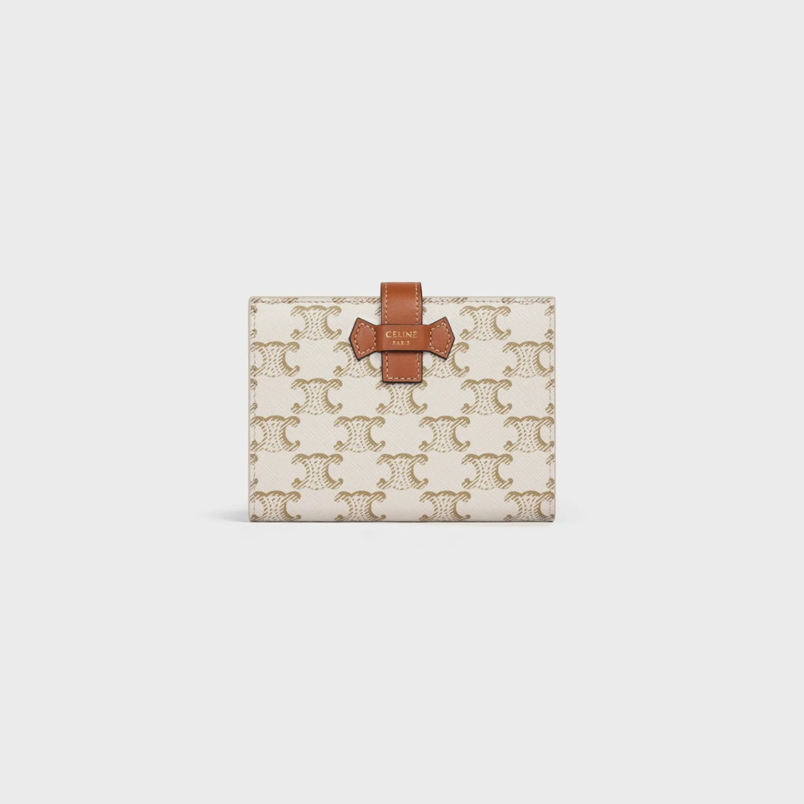 Fashion Medium strap wallet in Triomphe Canvas and Lambskin Women Triomphe Canvas | More Lines·Essentials