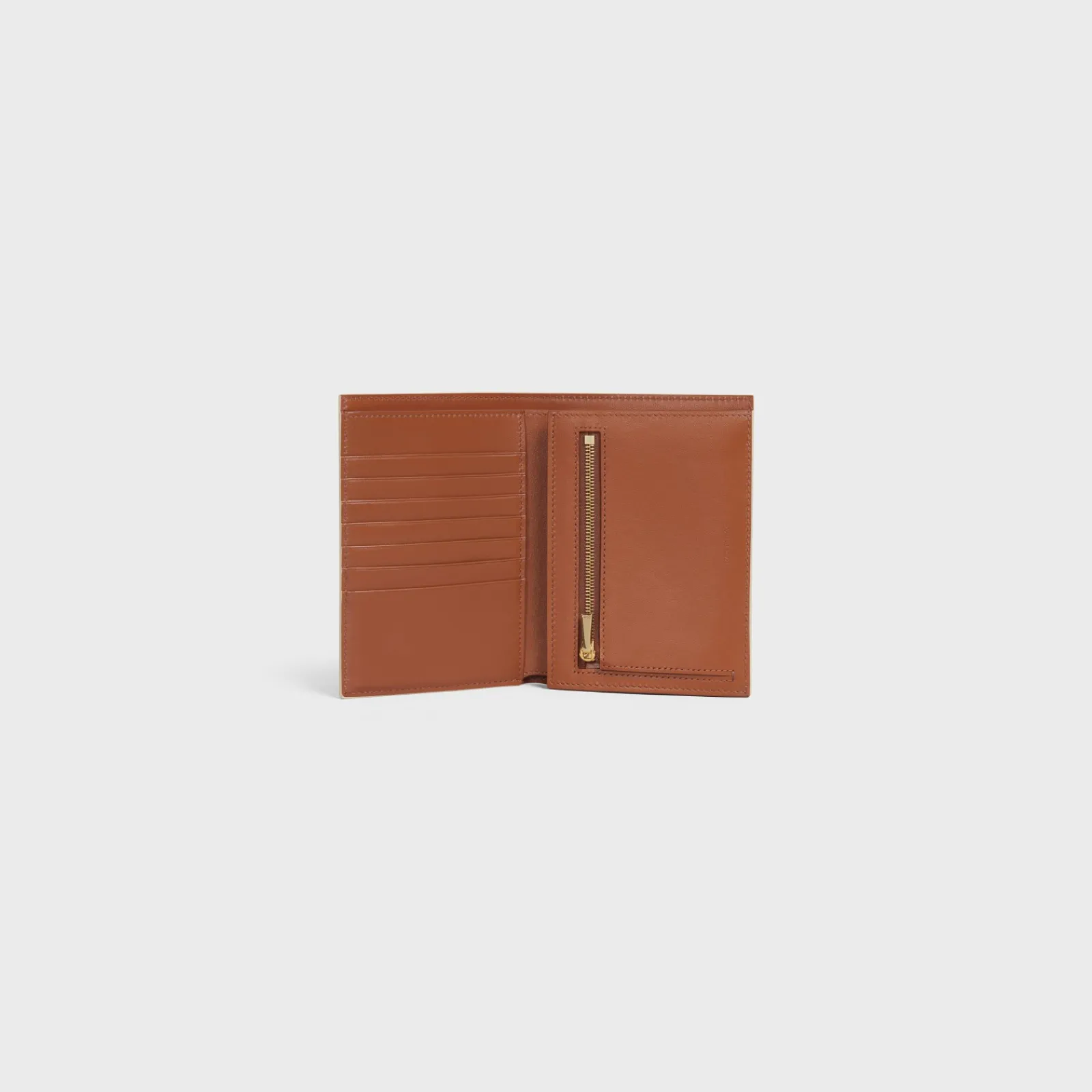 Fashion Medium strap wallet in Triomphe Canvas and Lambskin Women Triomphe Canvas | More Lines·Essentials