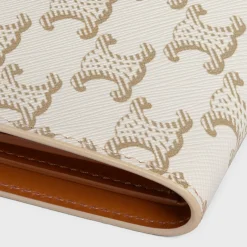 Fashion Medium strap wallet in Triomphe Canvas and Lambskin Women Triomphe Canvas | More Lines·Essentials