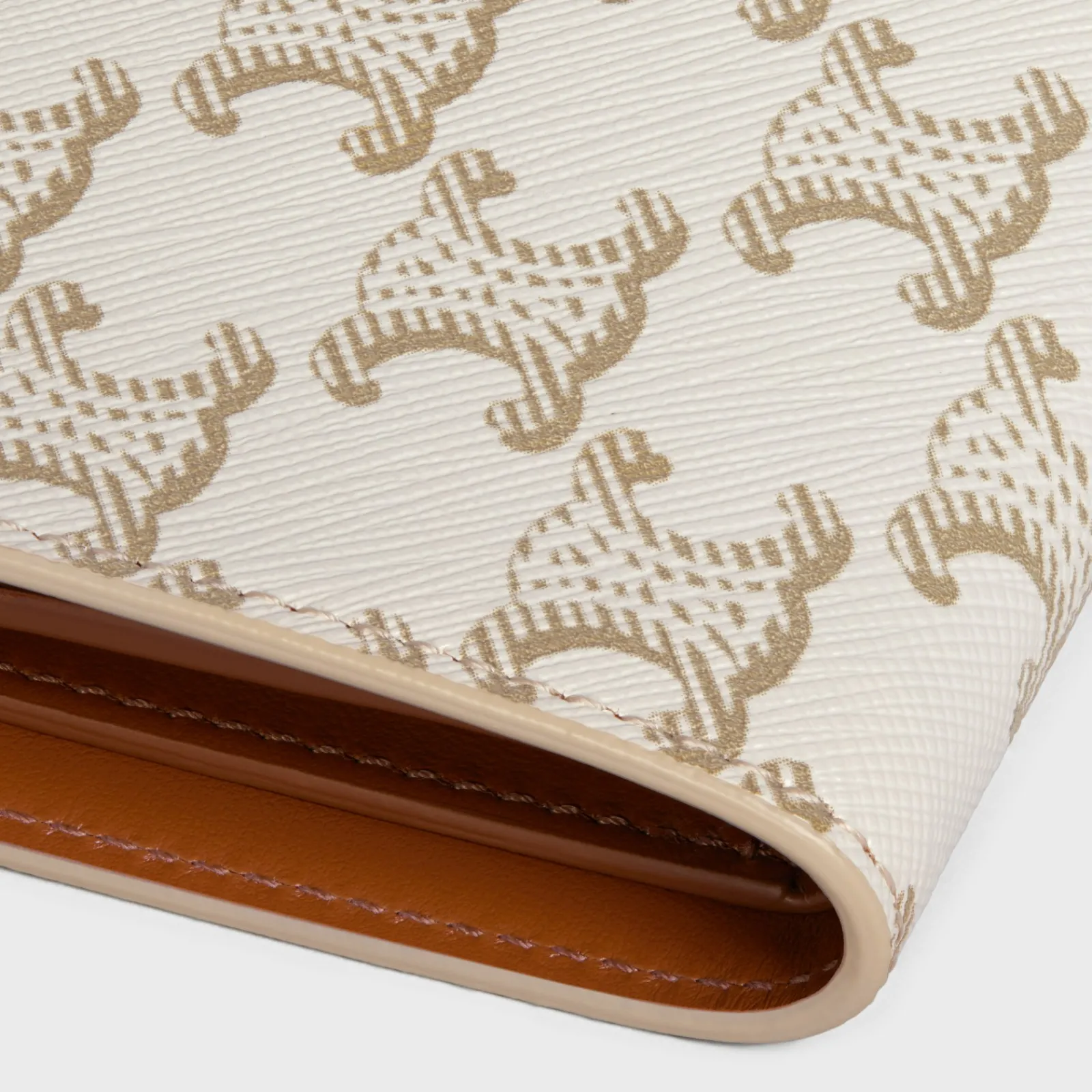 Fashion Medium strap wallet in Triomphe Canvas and Lambskin Women Triomphe Canvas | More Lines·Essentials