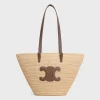 Outlet MEDIUM SUPPLE CLASSIC PANIER in Raffia and calfskin Women More Lines·Classic Panier