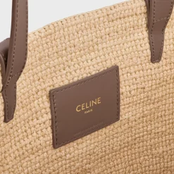 Outlet MEDIUM SUPPLE CLASSIC PANIER in Raffia and calfskin Women More Lines·Classic Panier