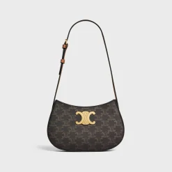 Best MEDIUM TILLY BAG in Triomphe canvas and calfskin Women Triomphe Canvas | More Lines·Tilly