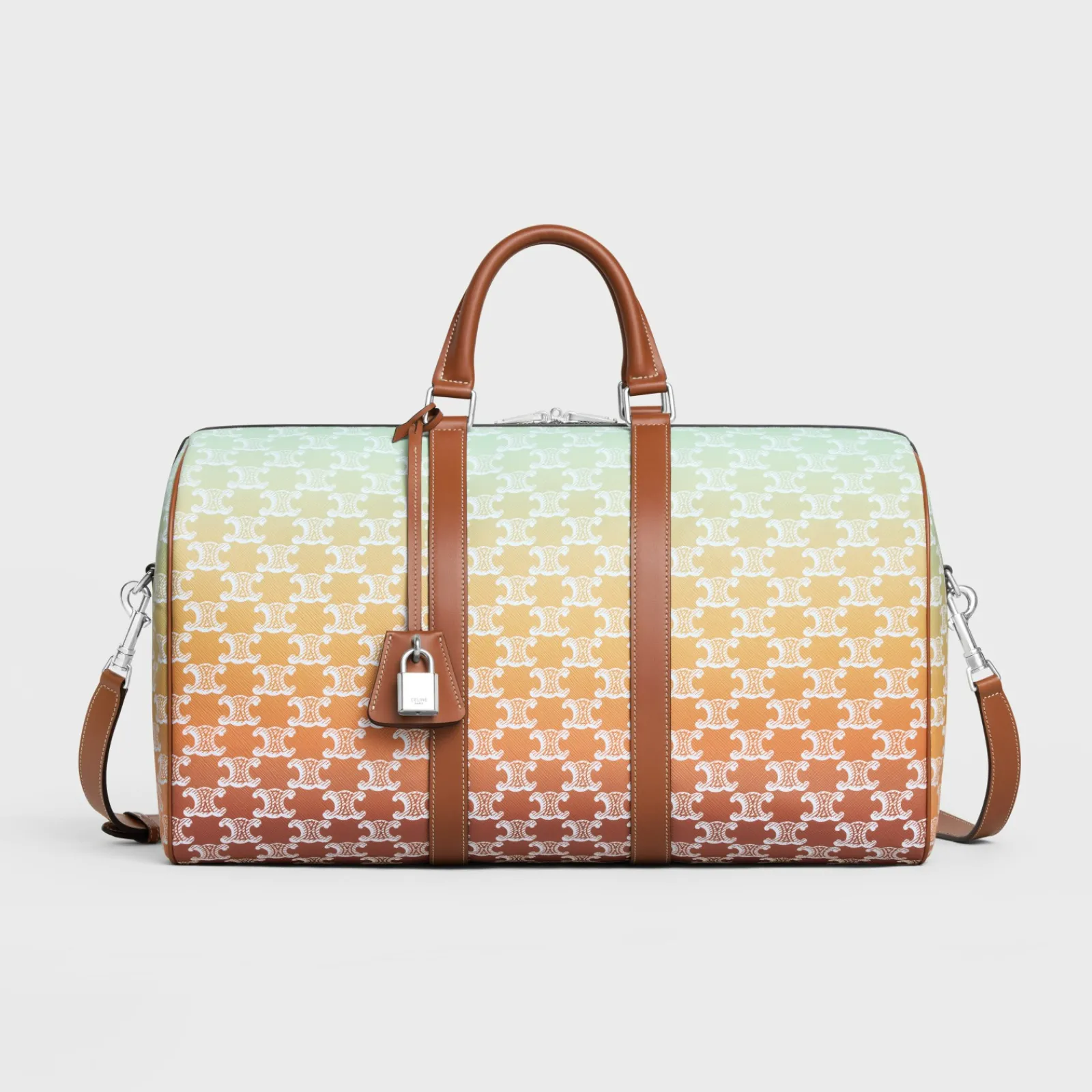 Sale Medium Travel Bag in TRIOMPHE CANVAS SUNSET AND CALFSKIN Triomphe Canvas | Categories·Business And Travel Bags