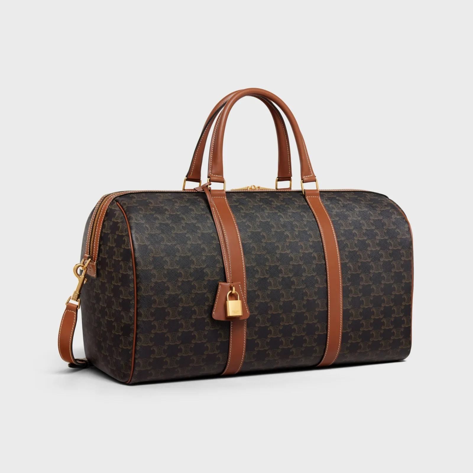 Discount Medium Travel Bag in Triomphe Canvas and calfskin Women Triomphe Canvas | Categories·Cross-Body Bags