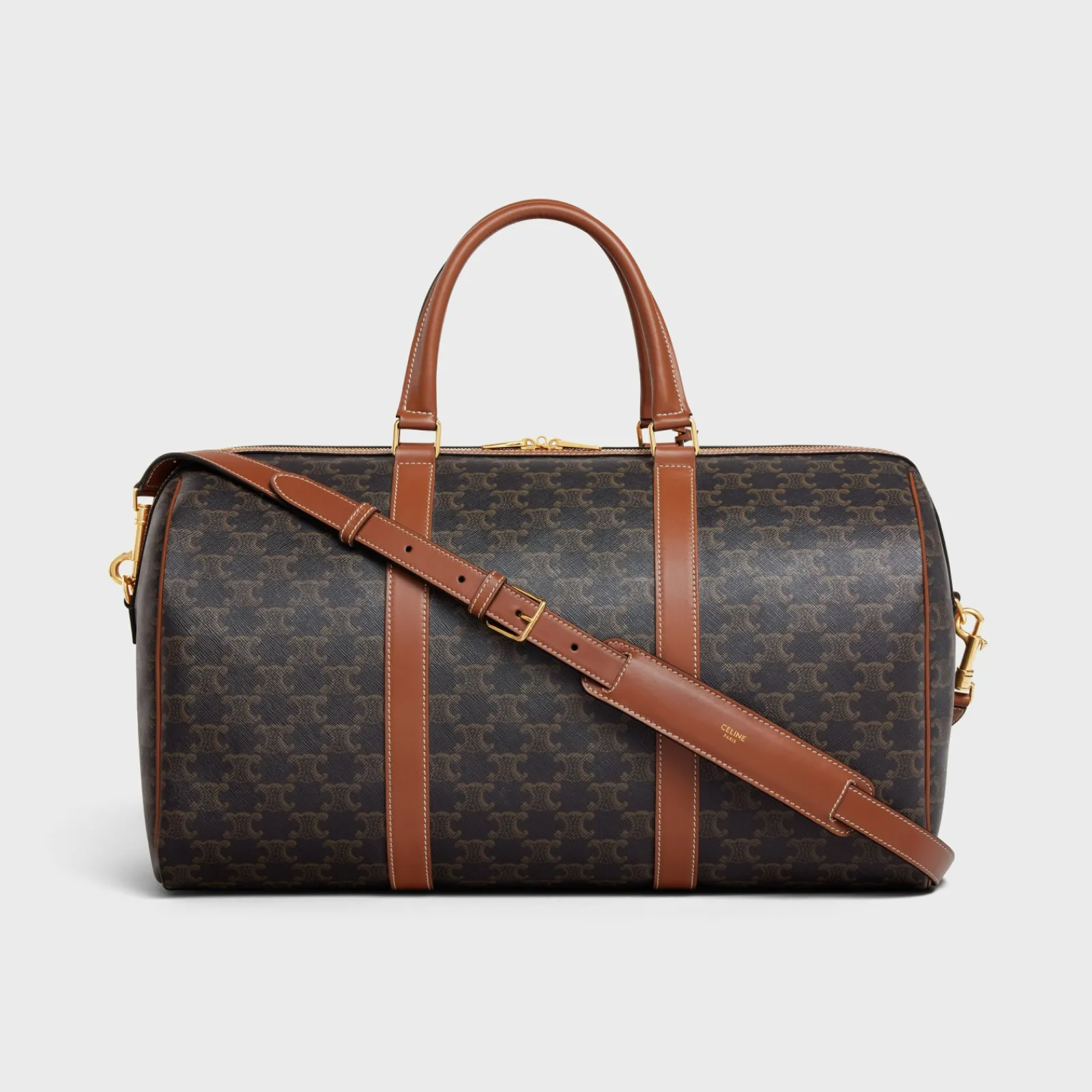 Discount Medium Travel Bag in Triomphe Canvas and calfskin Women Triomphe Canvas | Categories·Cross-Body Bags