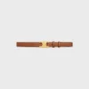 Fashion Medium Triomphe Belt in Natural calfskin with triomphe embossed Women Triomphe