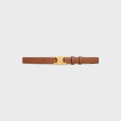 Fashion Medium Triomphe Belt in Natural calfskin with triomphe embossed Women Triomphe
