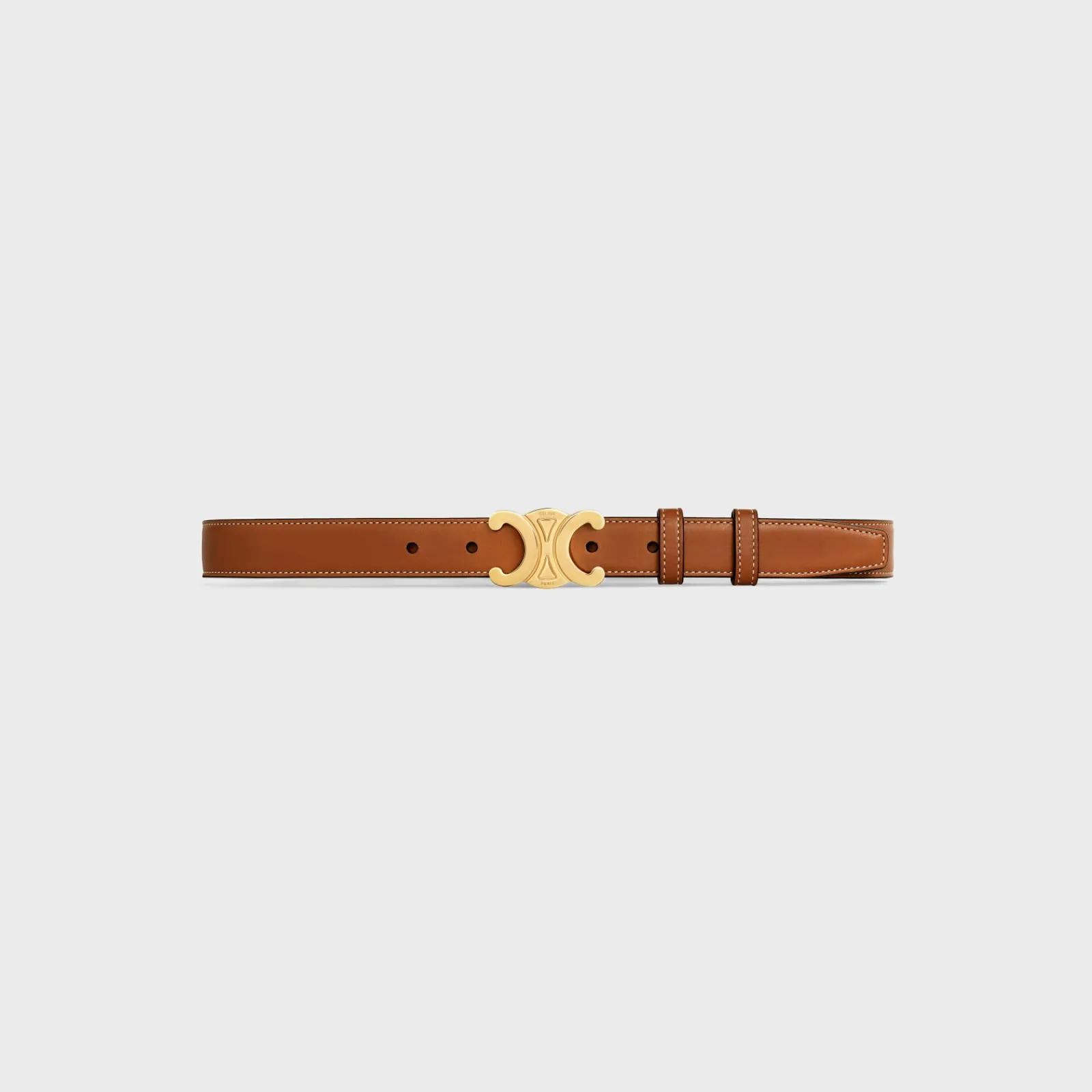 Clearance Medium Triomphe Belt in Natural Calfskin Women Triomphe